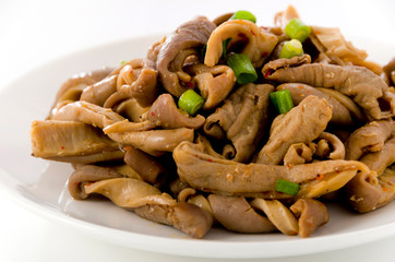 沖縄料理　豚中身イリチャー（豚中身の炒め物）