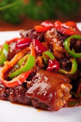 raw meat with vegetables