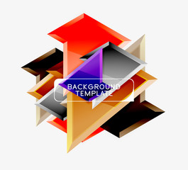 Triangular low poly background design, multicolored triangles. Vector