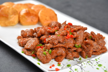 fried chicken with vegetables
