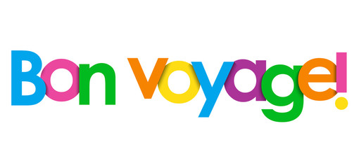 BON VOYAGE! colorful typography banner