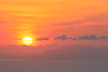 Beautiful sea and sky at sunset.