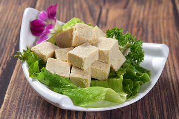 fresh salad with feta cheese and olives