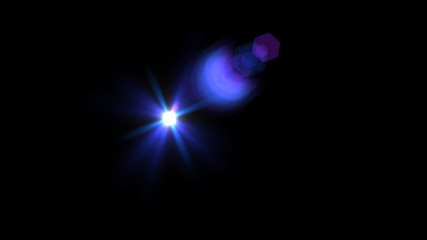 blue lens flare