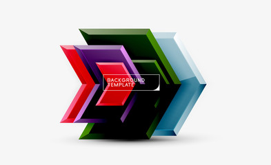 Techno arrow background, template design