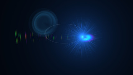 blue lens flare