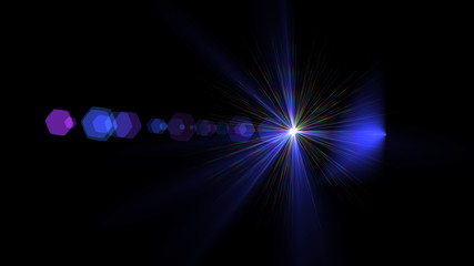 blue lens flare