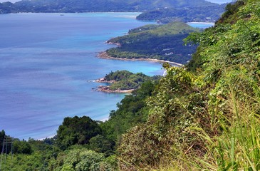 Beautiful impressions of the tropical landscape on the Seychelles islands