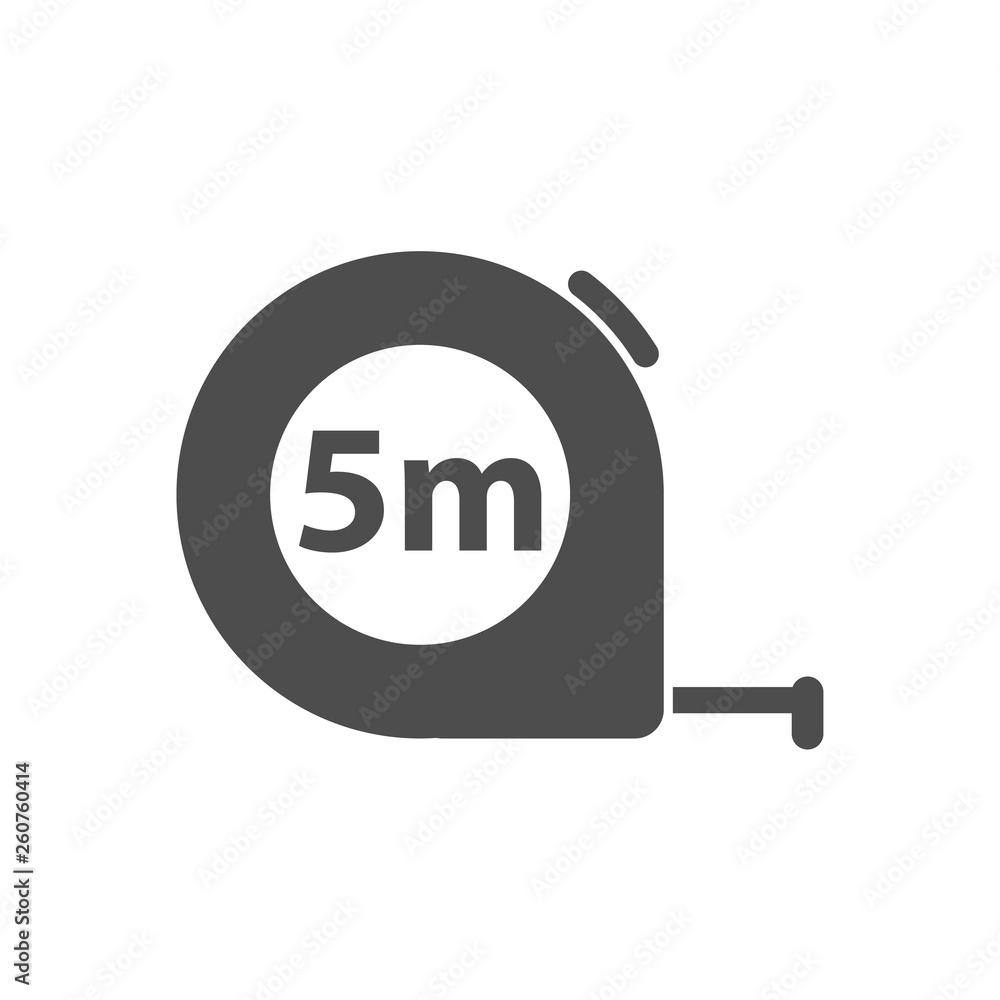 Poster construction tape measure vector icon isolated on white background. construction tape measure flat i