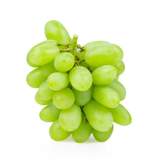Green grape isolated on white. Full depth of field