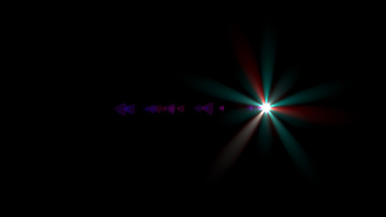 cyan lens flare