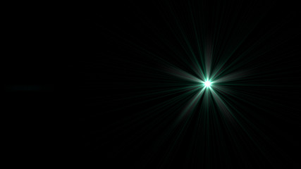 Obraz premium cyan lens flare