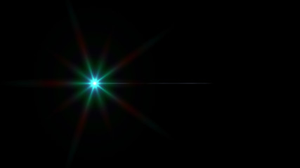 cyan lens flare