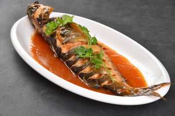 fish with sauce