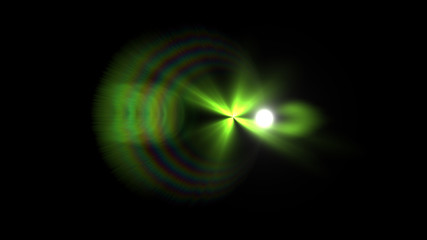 green lens flare