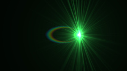 green lens flare