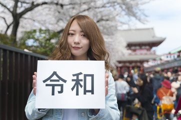 日本の新元号　令和　Reiwa