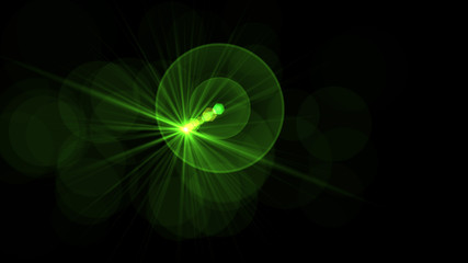 green lens flare