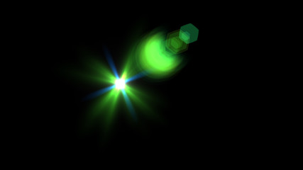 green lens flare