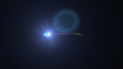 light blue lens flare