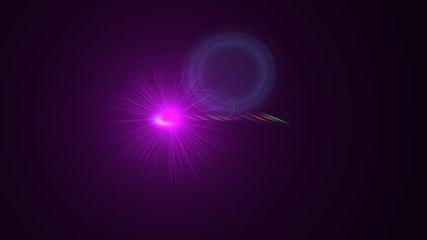 magenta lens flare