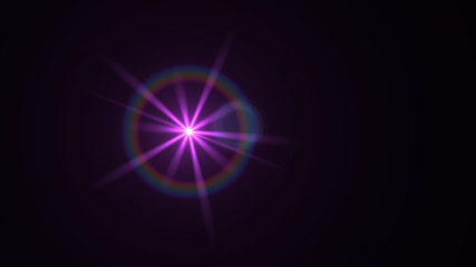 magenta lens flare