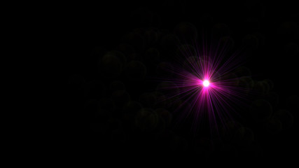 magenta lens flare