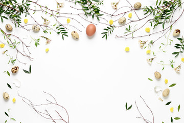 Easter natural background with copy space for a text
