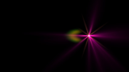 magenta lens flare