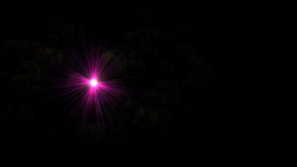magenta lens flare