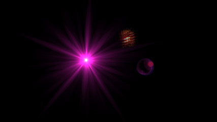 magenta lens flare