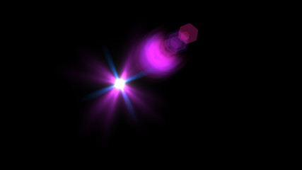 magenta lens flare