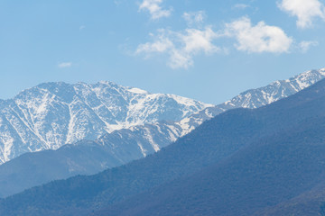 View on the Caucasian mountains in Georgia