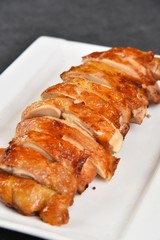 grilled sausages on plate