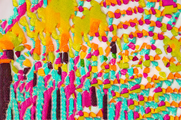 Photo of bright colorful background with bold colors