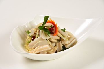 pasta with pesto sauce and basil