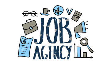 Job search concept. Vector design illustration.