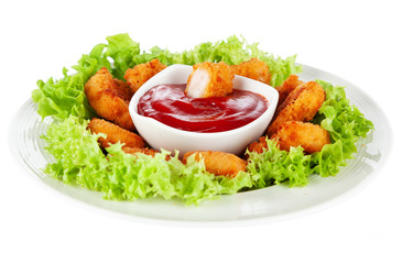 Crispy chicken nuggets