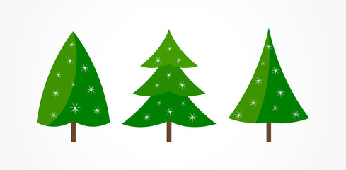 Christmas trees icons.