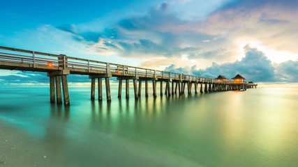 Fototapeta na wymiar Naples Pier, Florida, USA