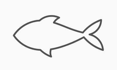 Fish outline shape icon.