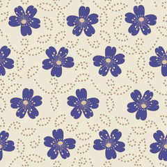 Fototapeta na wymiar Seamless abstract pattern with the image of a flower ornament.