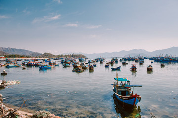 Fototapeta premium fishing port Vinh Luong.