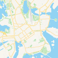Porvoo, Finland printable map