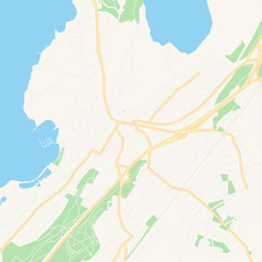 Naklejka premium Lohja, Finland printable map