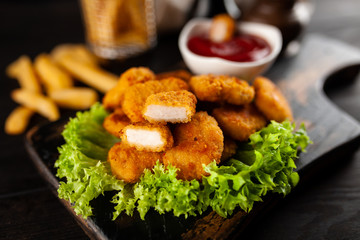 Crispy chicken nuggets