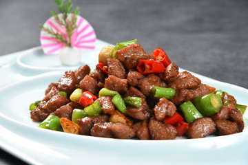 roasted meat with vegetables