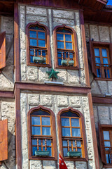Perspective shoot of finished stone masonry traditional turkish house in Safranbolu