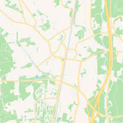Fototapeta premium Kerava, Finland printable map
