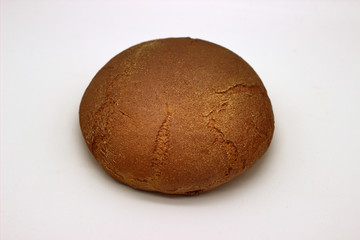 Loaf Of The Rye Bread Isolated Image On A White Background